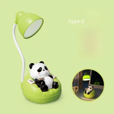 Lampu Meja Motif Panda / Lampu Belajar Tidur Sleeping Panda