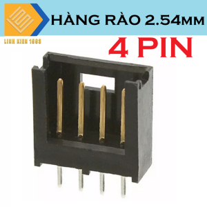 [ 2 CÁI ] Hàng rào đực 2.54mm 4 pin có vỏ  jack cắm 4 chân màu đen