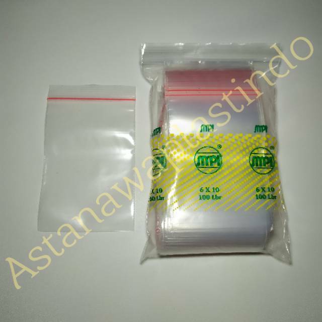 Plastik klip 6x10 cm SMPI 6 x 10 cm zipper 10x6 ziplock clip sambal polos murah