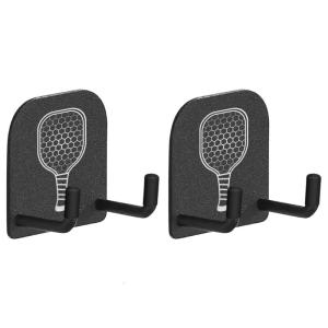 2Pcs Pickleballs Paddles Wall Mount Hanger Pickleballs Fence Hook Replacement Gym Wall Hook Display Rack Enduring