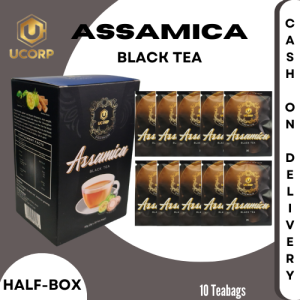 HALF-BOX ASSAMICA BLACK TEA | 10 Tea Bags | Kidney Problems Metabolism Heart Problems