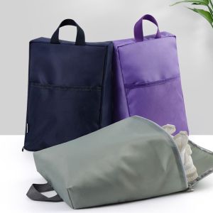 CEMOMEF หลากสี ถุงเก็บรองเท้า จุได้มาก มือถือแบบมือถือ แพ็คเก็บรองเท้า มัลติฟังก์ชั่ กันฝุ่นกันฝุ่น กระเป๋าคลุมรองเท้า สำหรับบ้าน