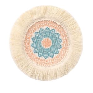 พร้อมส่ง! ผ้ารองจาน Placemat สไตล์นอร์ดิก ลายแมนดาลา ทรงกลม มินิมอล ลายน่ารัก  ขนาด30cm.