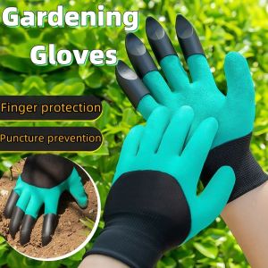 Garden Genie Gloves Built with 8 ABS Fingertips Digging Claws Make Gardening Fun & Easy