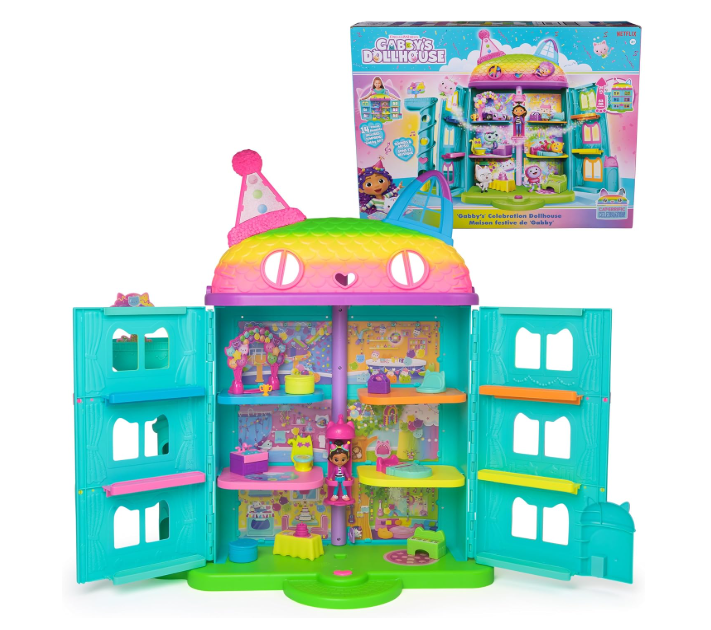 NEW* [100% Authentic] Gabby's Celebration Dollhouse with Lift