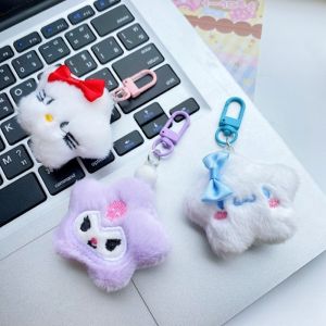 Sanrio Sang Trọng Móc Khóa Túi Mặt Dây Chuyền Hello Kitty Búp Bê Móc Khóa Anime Nhồi Bông Ba Lô Mặt Dây Chuyền My Melody Cinnamoroll Đồ Chơi Cô Gái Dễ Thương