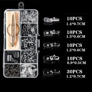 DIY Eyeglasses Sunglasses Silicone Nose Pads Set Glasses Optical Repair Kit Screw Nut Nose Pad Set