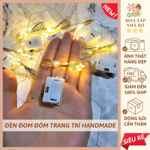 [SỈ LẺ RẺ] Đèn led trang trí đom đóm 1m 2m vàng đủ màu có pin nhấp nháy handmade - Hoa Sáp Nhà Bơ