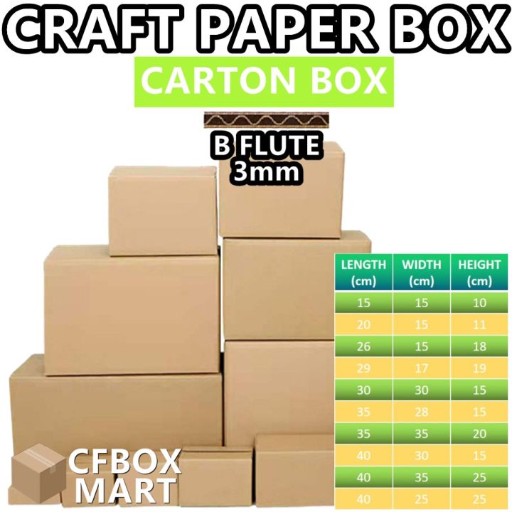 READY STOCK CARTON BOX C1 15X15X10 CM CRAFT PAPER BOX PIZZA BOX PACKING ...