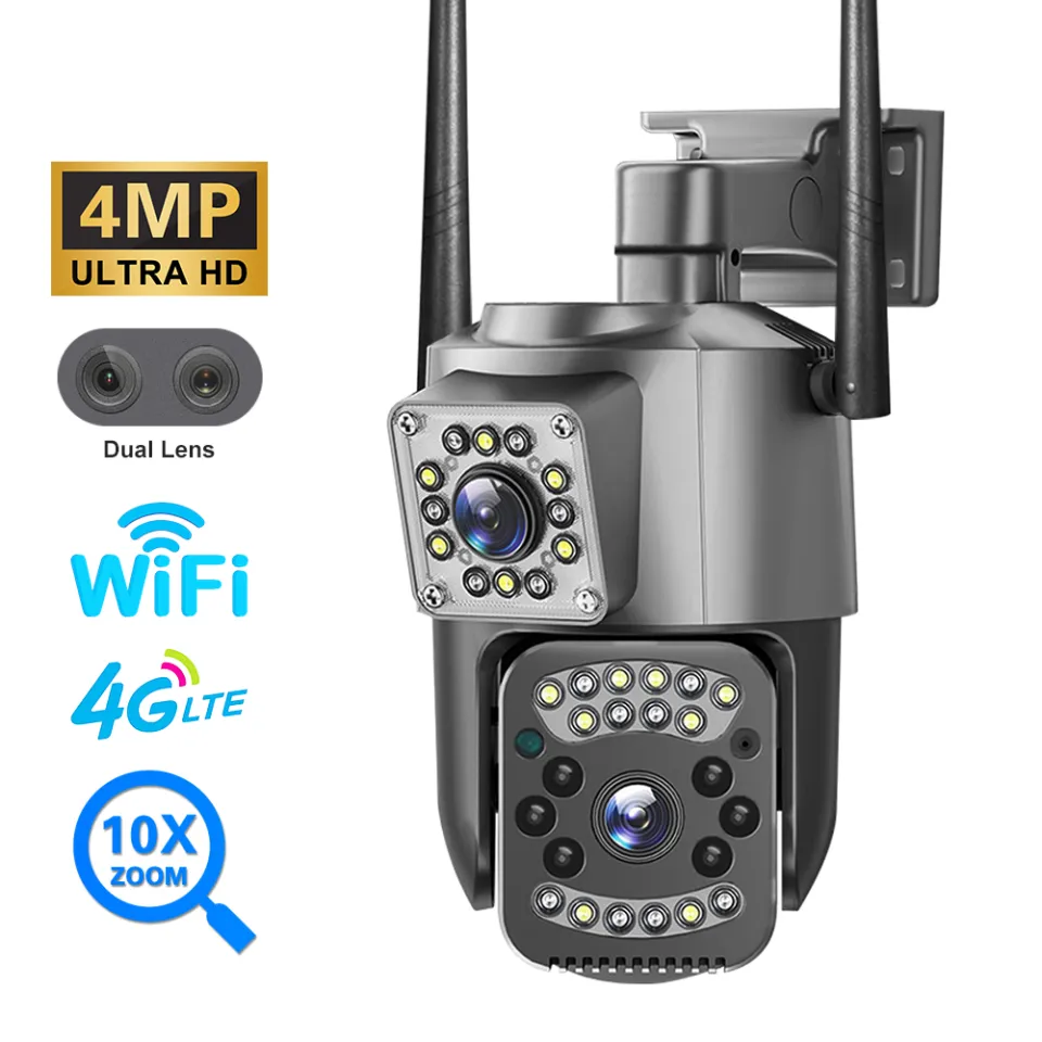 Wifi Ip Cctv With 4g Sim Card NICELECT 4MP 2K PTZ IP Camera Wifi