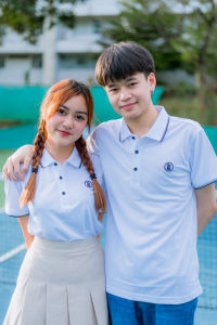 เสื้อคอปกโปโลสีพื้น สีขาว POLO งานพรีเมี่ยม ผ้าไม่ร้อน ผ้าไม่เละไม่ย้วย ใส่สวยทั้งชายและหญิง