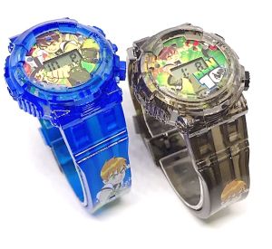 นาฬิกาข้อมือเด็ก มีไฟมีเสียง ระบบดิจิตอล นาฬิกาเด็กลายการ์ตูนเบนเท็น ลายรถแข่ง car spiderman RC227