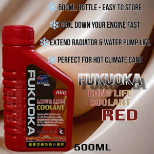 Fukuoka Long Life Coolant (Red) 500ml - Proton Perodua Honda Toyota Hyundai Mitsubishi Mazda