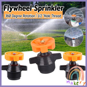 Makery【Ready in Stock】 360 Degree Rotating Watering Nozzle 1/2" Male Thread Automatic Rotation Sprinkler Lawn Irrigation