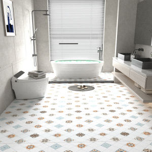 Floor sticker thickened non-slip wear-resistant bathroom wall decor self adhesive PVC waterproof floor wallpaper