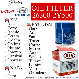 KIA HYUNDAI OIL FILTER (26300-2Y500) FORTE/ SORENTO/ CERATO/ OPTIMA/ RIO/ ELANTRA/ SONATA/ TUCSON/ SPORTAGE/ CITRA/ GETZ