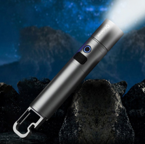 Long Range Hook Flashlight Zoomable Led Flashlight Chargable Super Bright Work Light Water Proof Mini Flashlight Emergency Light