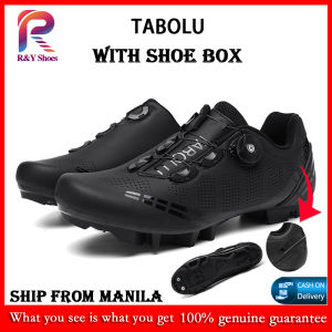 TABOLU Professional Carbon fiber Cycling Shoes For Men Cleats Shoes MTB Non-slip Mountain Bike Shoes Road Cycling shoes