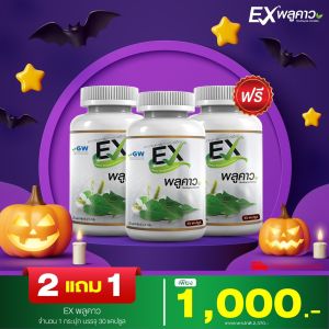 10.10 🔥  ซื้อ 2 แถม 1 Exพลูคาว ! สมุนไพรพลูคาว คาวตอง เบต้ากลูแคน Houttuynia Cordata 1 กระปุก 30 แคปซูล