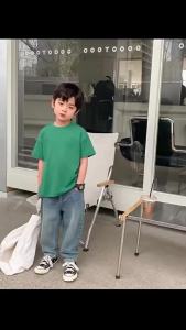 PRINCESS KESLI เสื้อยืดแขนสั้นเด็ก คอกลม สีสดใส ผ้านุ่มๆ ใส่ได้ทั้งเด็กชายหญิง ใส่สบาย ฤดูร้อน