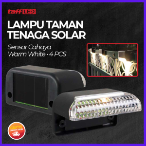 COD TaffLED Lampu Taman Hias Solar Sensor Cahaya IP44 Warm White 4 PCS - L20 / Lampu Taman Hias Cahaya Terang Hemat Energi / Lampu Taman Hias Bunga Cahaya Terang Sensor Otomatis / Lampu Bunga Led Taman / Lampu Hias Sensor Otomatis Tenaga Surya Tahan Air