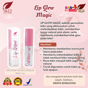 Serum Bibir Lip Glow Magic SR12 Lip Serum Perona Bibir Pink Alami Skincare BPOM