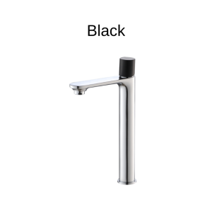 Rubine Bologna BO 3121LX CH Tall Basin Mixer Tap (Rose Gold/Chrome/Black)