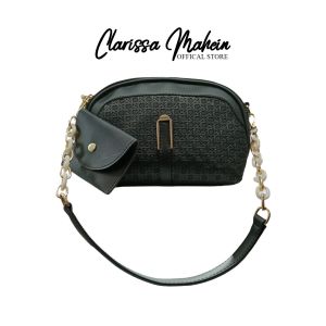 CLARISSA MAHEIN Shoulder Bag 2 Ruang Korean Style Tali Rantai Tas Slingbag Shoulder bag Tas Wanita Kekinian Tas Slempang Sofia CMSBB008M