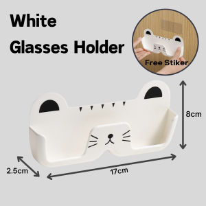 Glasses Storage Box Self-adhesive Wall Mounted Shelf Eyeglasses Storage Case Glasses Holder Organizer 壁挂眼镜收纳架