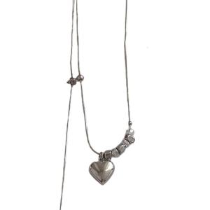 Stainless Steel Pendant Necklace Short Choker with Toggle Clasp Neck Chain Metal Pendant Choker Gift for Women