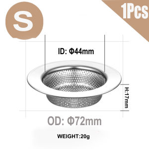 11.5cm / 9cm / 7cm Large Strainer Stainless Steel Sink Garbage Coarse Net Strainer Kitchen Bathroom Sink Drain Strainer Stainless Steel Floor Drain Filter Mesh Basket Filter Hair Trap [ GM GO SHOP ]