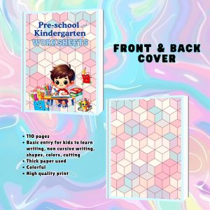 PRE-SCHOOL AND KINDERGARTEN EDUCATIONAL BOOK WRITING CUTTING READING COLORING
