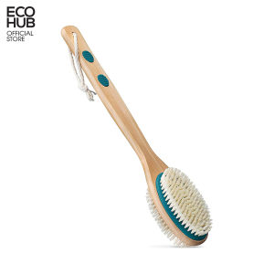 Bàn chải tắm cán tre ECOHUB Cây Chà Lưng dài 44cm có hai mặt lông cứng và mềm thích hợp cho mọi người