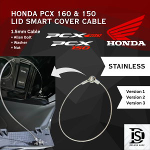 HONDA PCX 150 & 160 V1 V2 V3 Lid Smart Stainless Key Cover Cable (SOLD PER PIECE)