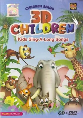 3D CHILDREN KIDS SING-A-LONG SONGS CD + DVD (CHILDREN SONGS - ENGLISH)