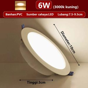 STARLIGHT LAMPUDownlight Panel LED Inbow Bulat/LAMPU DOWNLIGHT LED 3 WARNA/LAMPU PLAFON/6W 9W 12W 18W DOWNLIGHT PANEL/PUTIH/KUNING/NETRAL