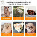 Cassiel Pet Norwegain Deep Sea Fish Oil Omega 3 Supplement for Dogs and Cats 120 soft gels Enhance Immune System EPA DHA. 