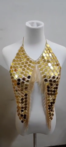 Áo lót nữ Dây chuyền dây chuyền kim loại cơ thể sequin cơ thể dây chuỗi bạc/Vàng Phụ kiện quần áo vật liệu hợp kim