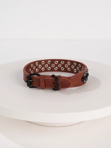 Unique Tone Leather Collar Multiple Size Regulable Collar Large Dog Collar for Small Media Large Dog