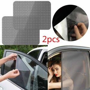 1 Pair Car Side Window Sunshade Film Pvc Electrostatic Sticker Sunscreen Stickers Uv-Protective P2433