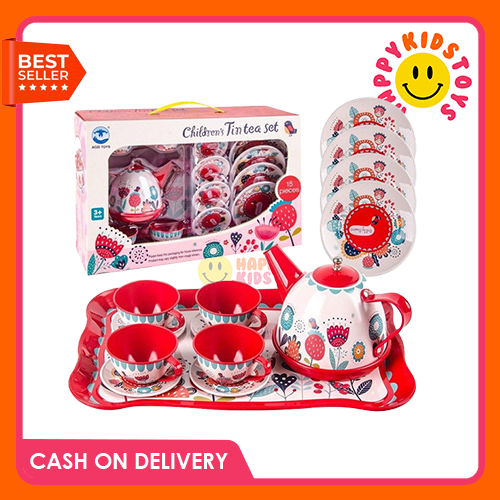 Children's tin 2024 tea set