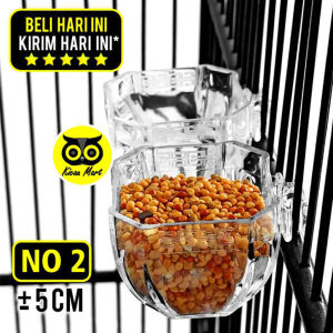 KICAU MART Cepuk Mika Sempati Mini Emboss No 2 Cepuk Wadah Pakan Minum Burung Murai Kacer Kenari Lovebird Cucak Ciblek Branjangan Blackthroat