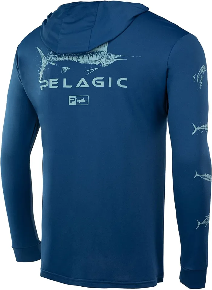 PELAGIC Aquatek Gyotaku Camouflage Long Sleeve Fishing Shirts with