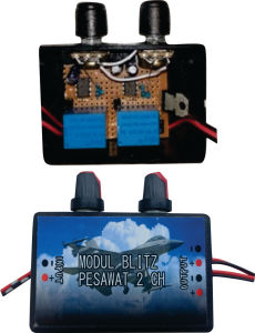 MODUL LAMPU BLIZT PESAWAT 2CHANEL PAKE POTENSIO + RELAY 12v dan 24v MODULE