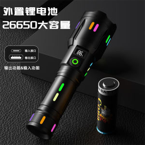 SENTER LED COBA F-351 M80  - SUPER TERANG - ZOOM DAN POWERBANK - DIGITAL DISPLAY - TYPE C - TAHAN LAMA