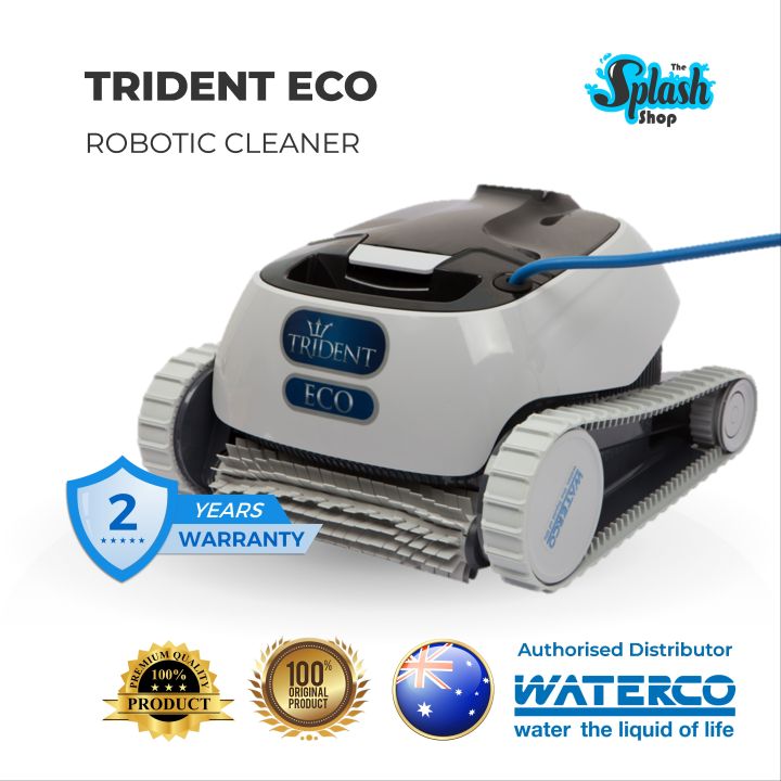 𝐒𝐏𝐋𝐀𝐒𝐇 Waterco Trident Eco Swimming Pool Robotic Cleaner Lazada