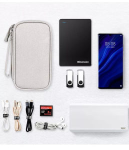 [Loại cao cấp - Màu Xám] Túi Đựng Phụ Kiện Công Nghệ Có Quai Cầm Chống Nước Tui Đựng Phụ Kiện Công Nghệ - Hàng Chính Hãng miDoctor