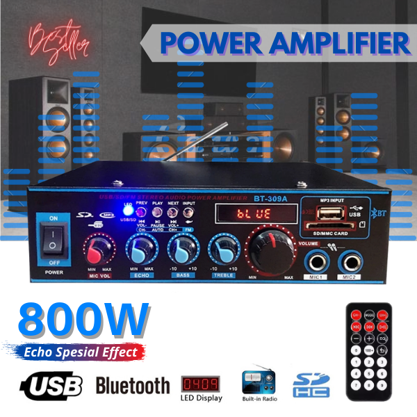 Amplifier Power Speaker Bluetooth Super Bass Audio Sound System