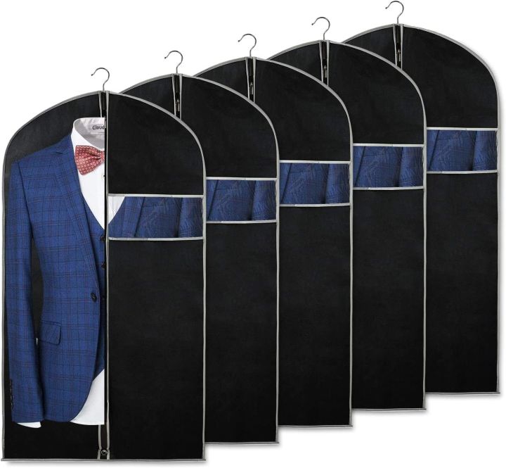 set Suit Dress Coat Garment Storage Travel Carrier Bag Cover Hanger  Protector