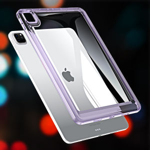 For iPad Pro 12.9 2022 2021 2020 2018 12.9-inch 5th 4th 3rd Gen Space Casing Tablet Shockproof Protection Case Fashion Color Jelly Clear Acrylic Back TPU Fit Cover